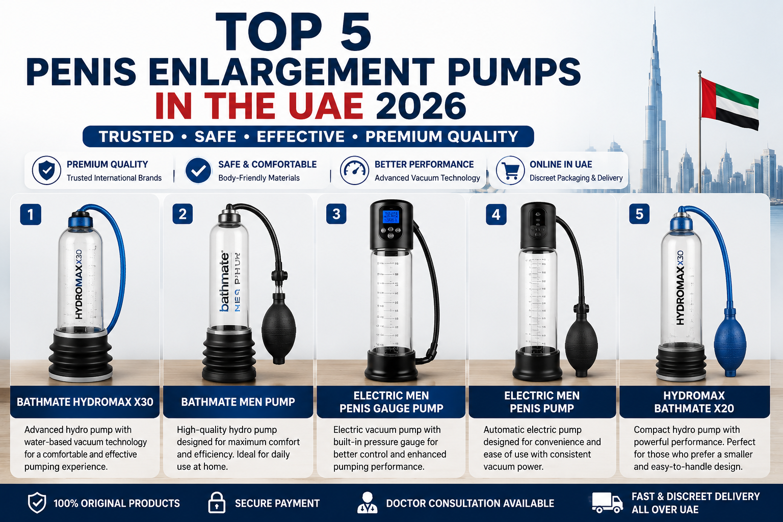 Top 5 Penis Enlargement Pumps in the UAE 2026