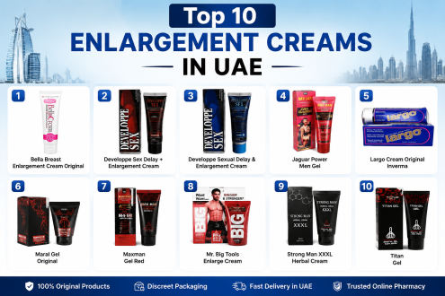 Top 10 Enlargement Creams in UAE featuring the most popular enlargement creams and gels